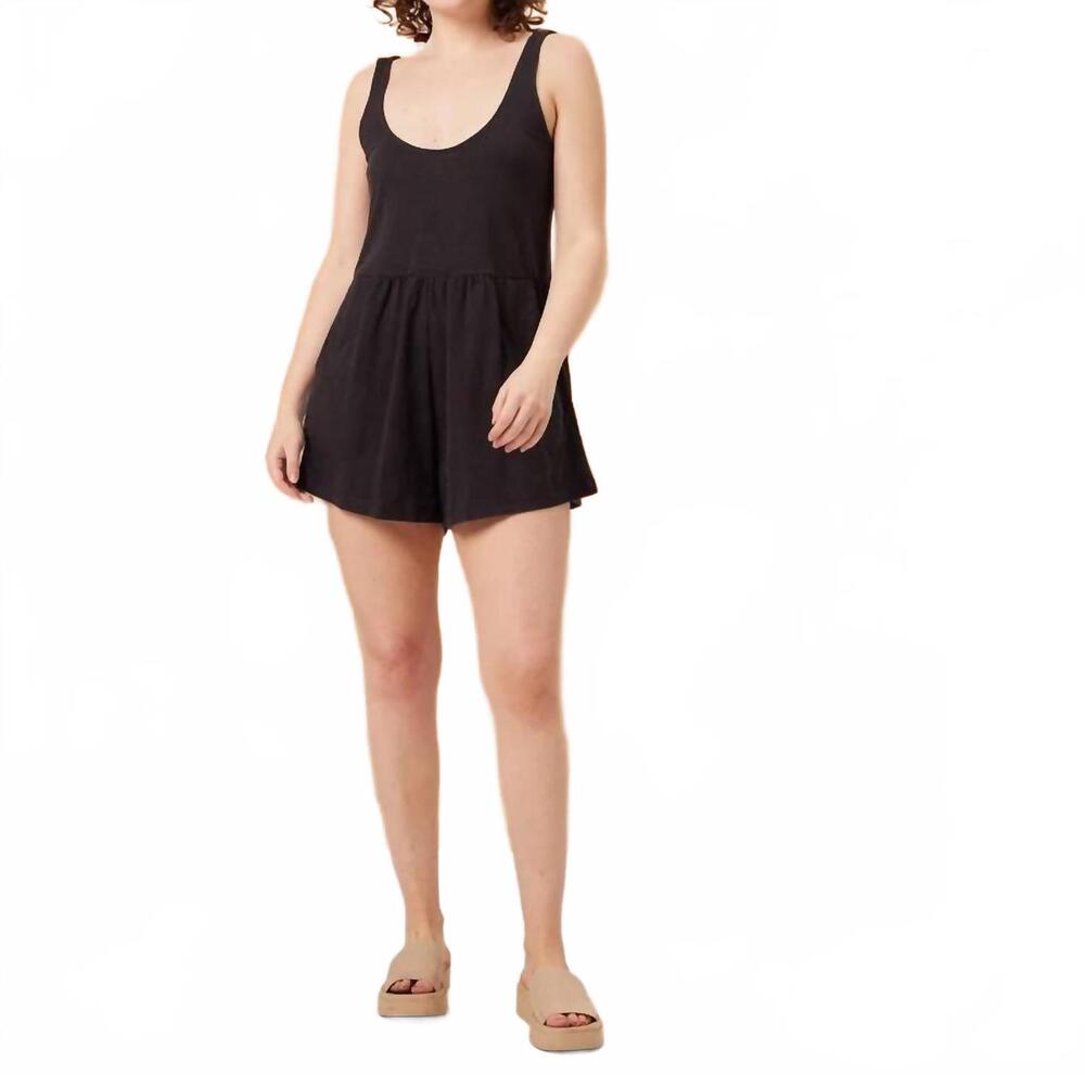 NEW KNOWN SUPPLY ivy sleeveless romper in black